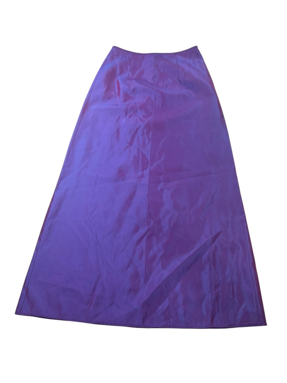 Jessica McClintock Iridescent Purple Satin Maxi Skirt Size 5 Womens